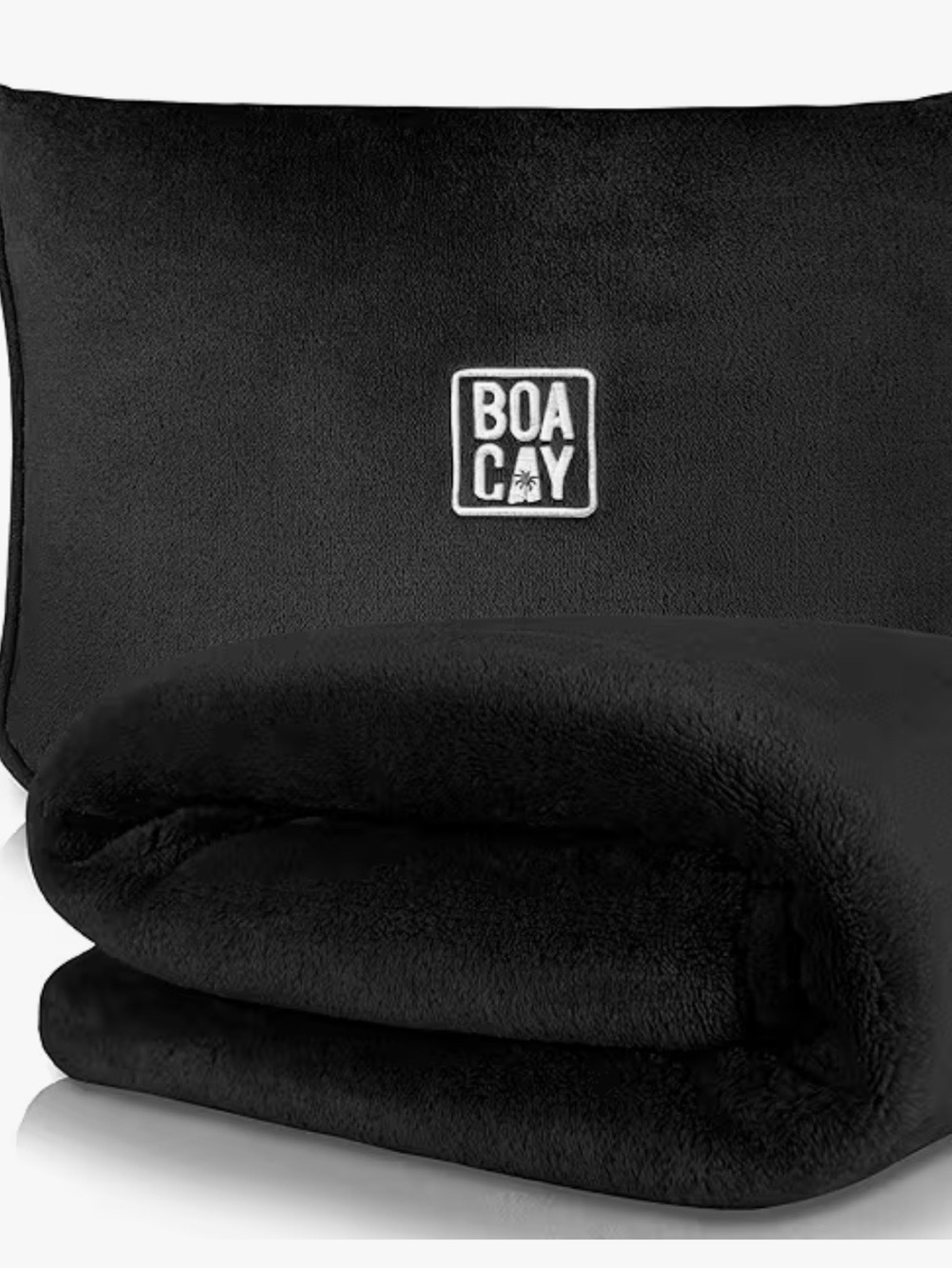 Soft & Warm Travel Plush Black Blanket